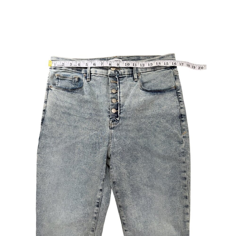 Good American Good Legs Skinny Skinny Jeans Light Wash Denim Womens Size 14 - Picture 4 of 8